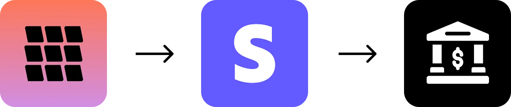 Payments flow from Nettla to Stripe to your bank account