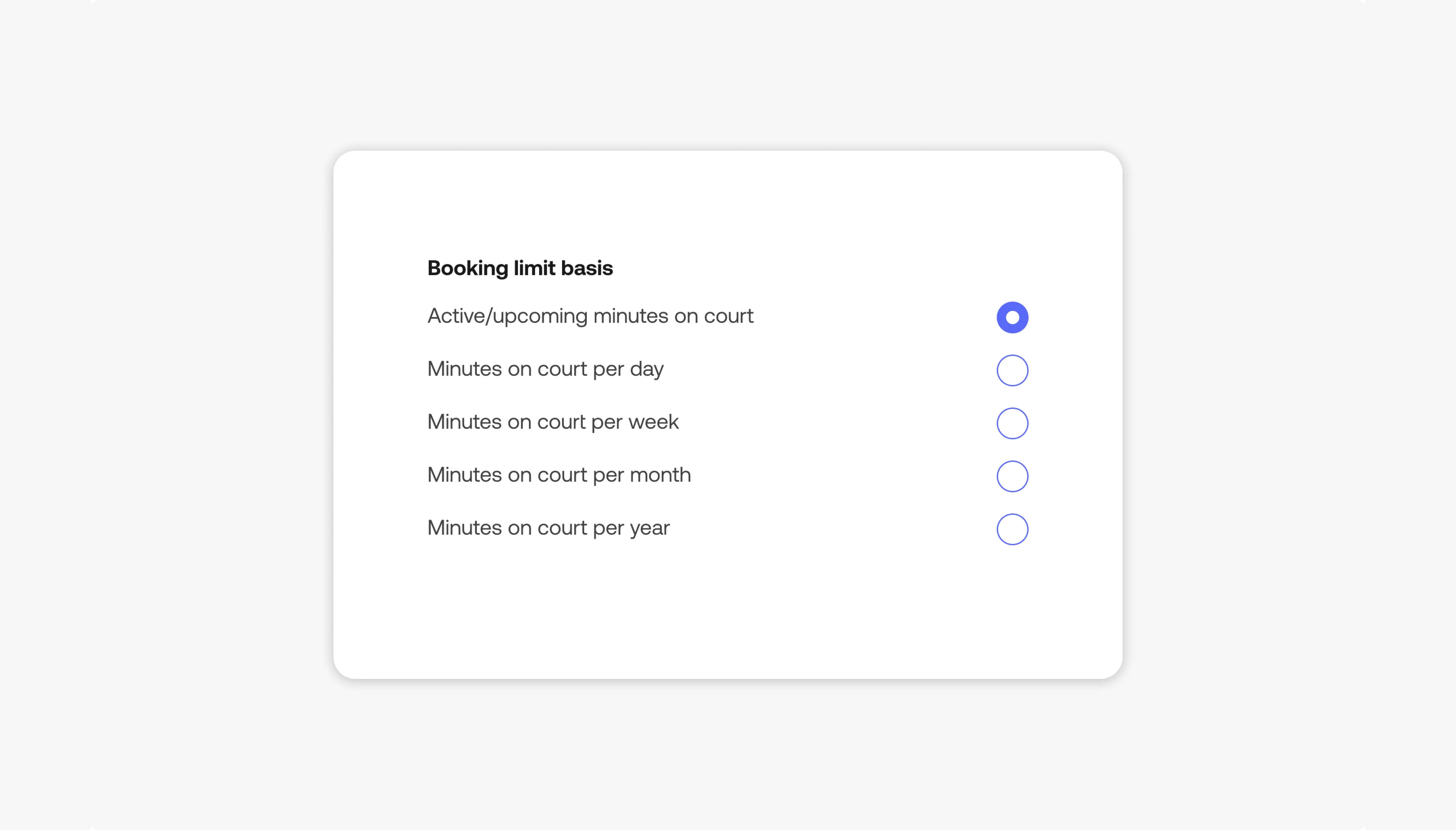 Booking Limits & Benefit Limits