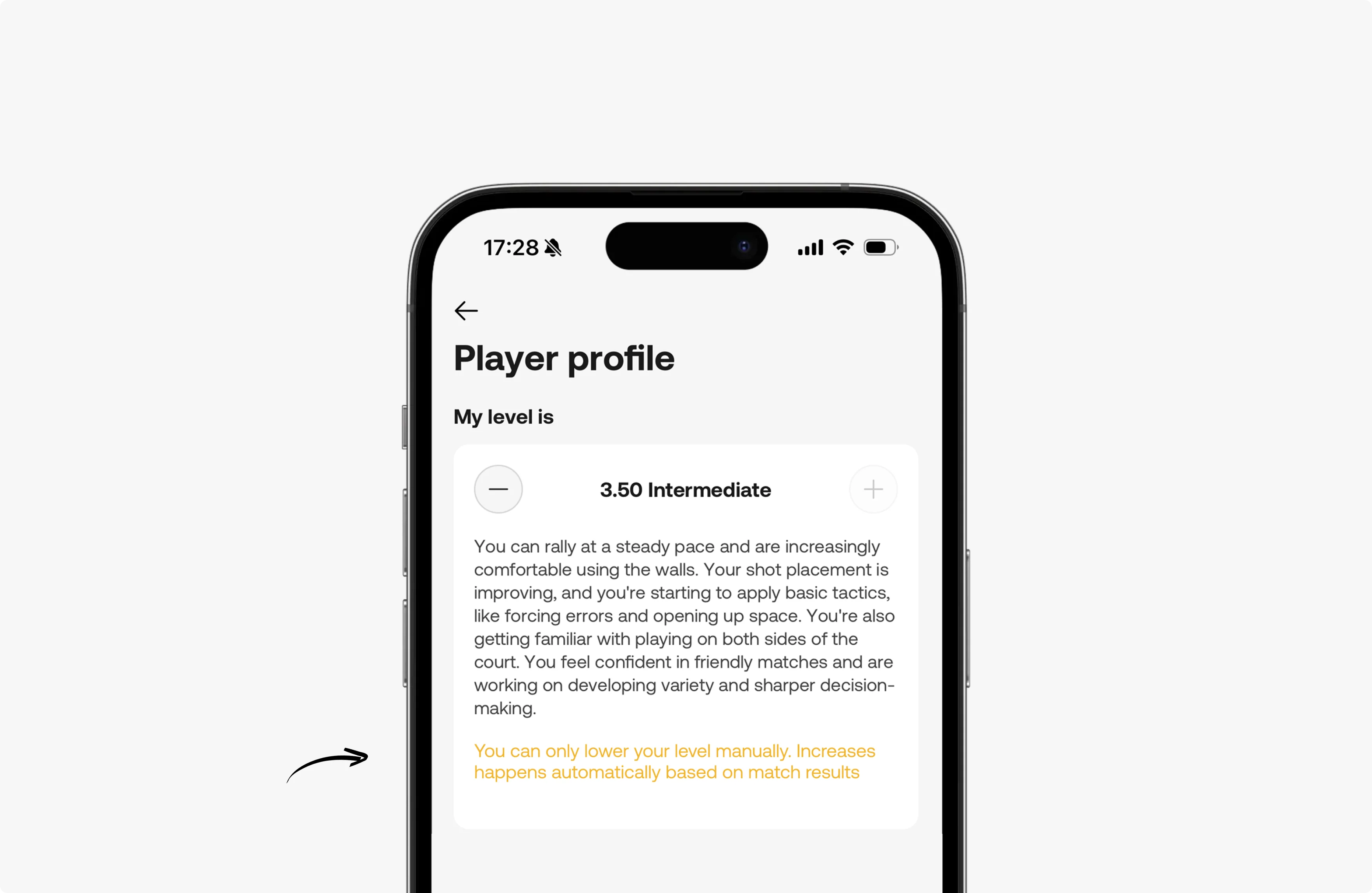Players ability to lower their own level