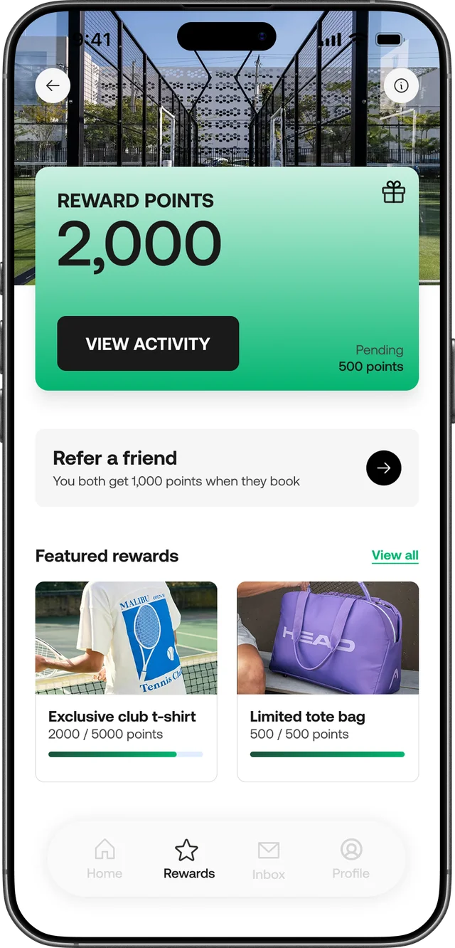 Nettla app home screen showing 2,000 reward points and a refer-a-friend prompt