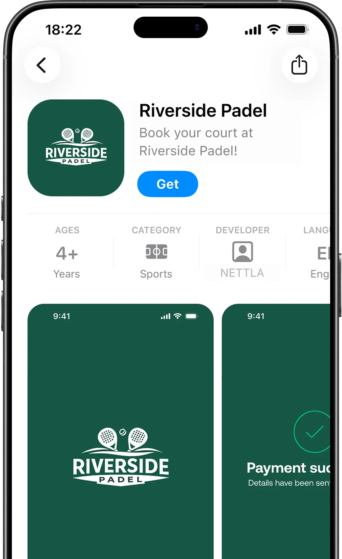 White label padel booking app on App Store